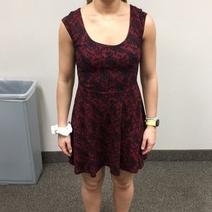 Red/Black Skater Dress